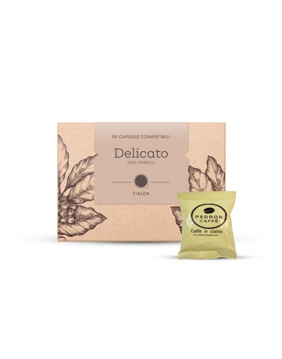Pedron DELICATO 100% Arabica - 100 броя хартиени дозети х 7.5 g - ESE Coffee Pods