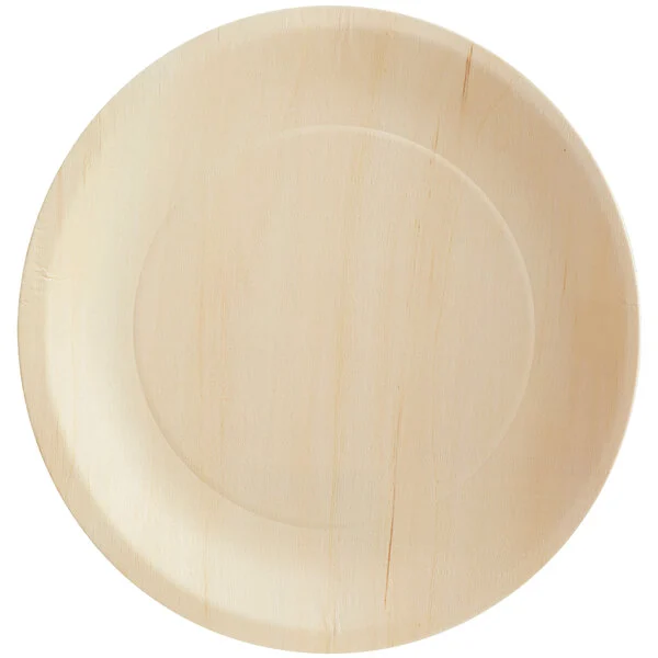 Дървени чинии кръгли ф23 см. 5 бр., ECO, за еднократна употреба