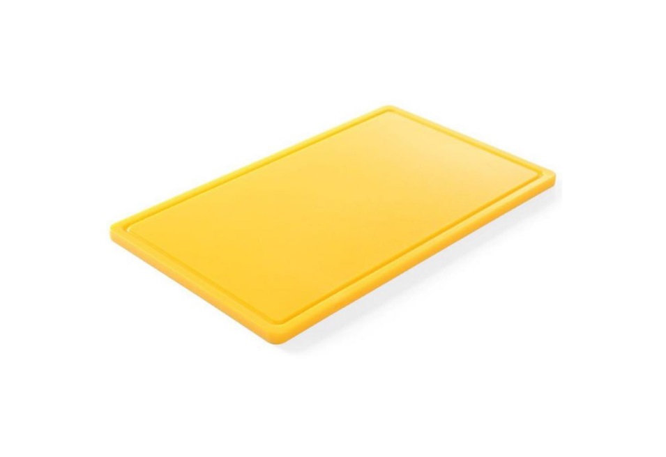 Кухненска дъска за рязане на пилешко месо  ЖЪЛТА 530/330/200  