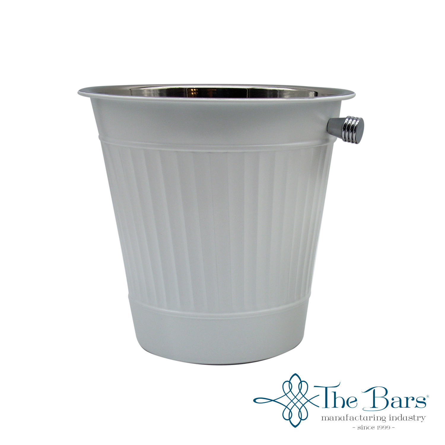 Шампаниера бял мат с вертикални линии 21.5cm - The Bars 