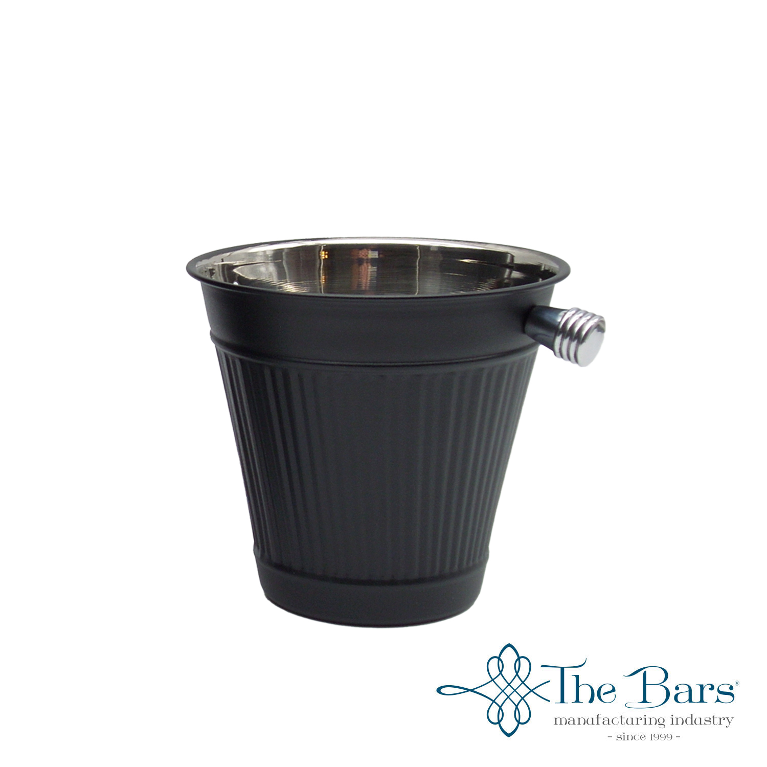 Шампаниера черен мат с вертикални линии 21.5cm - The Bars 