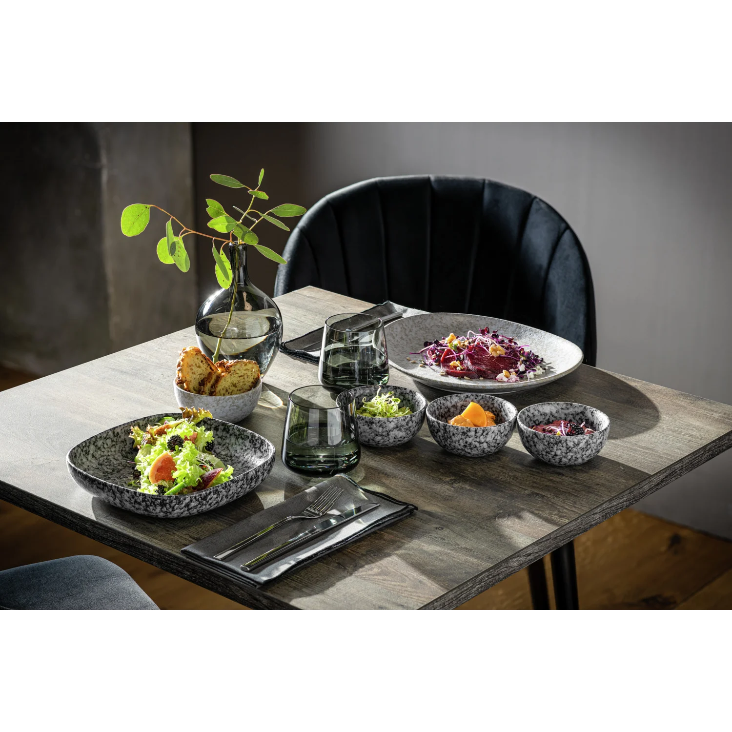 Vega Mamoro Black квадратна чиния 21см/21см