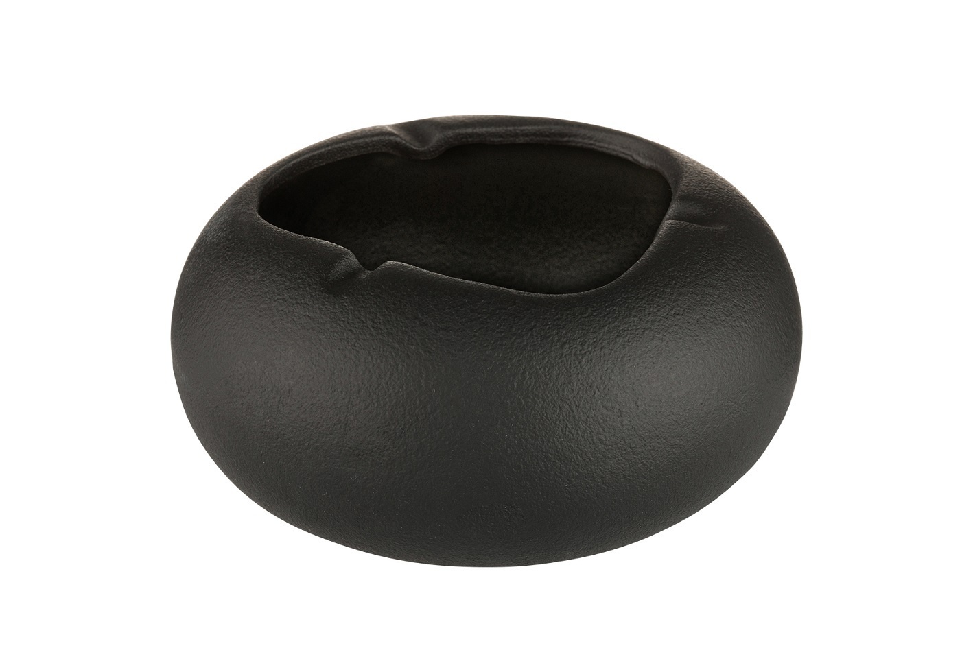 Пепелник черен кръгъл  ∅12*6см