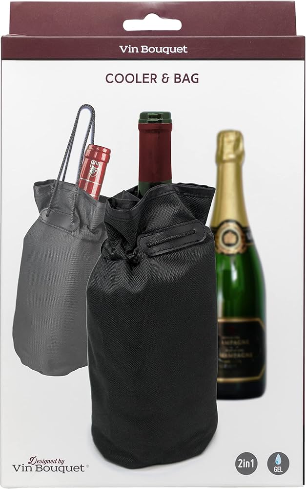 Vin Bouquet торибичка охладител в черен цвят 