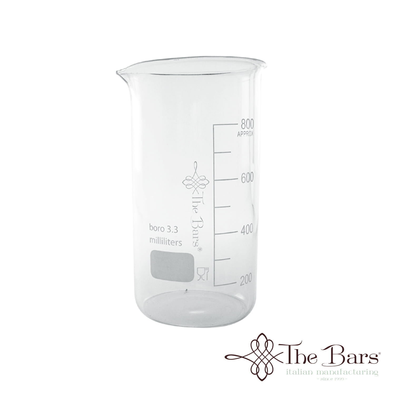 Смесителна чаша - mixing glass - разграфена Baker - 800 ml - The Bars