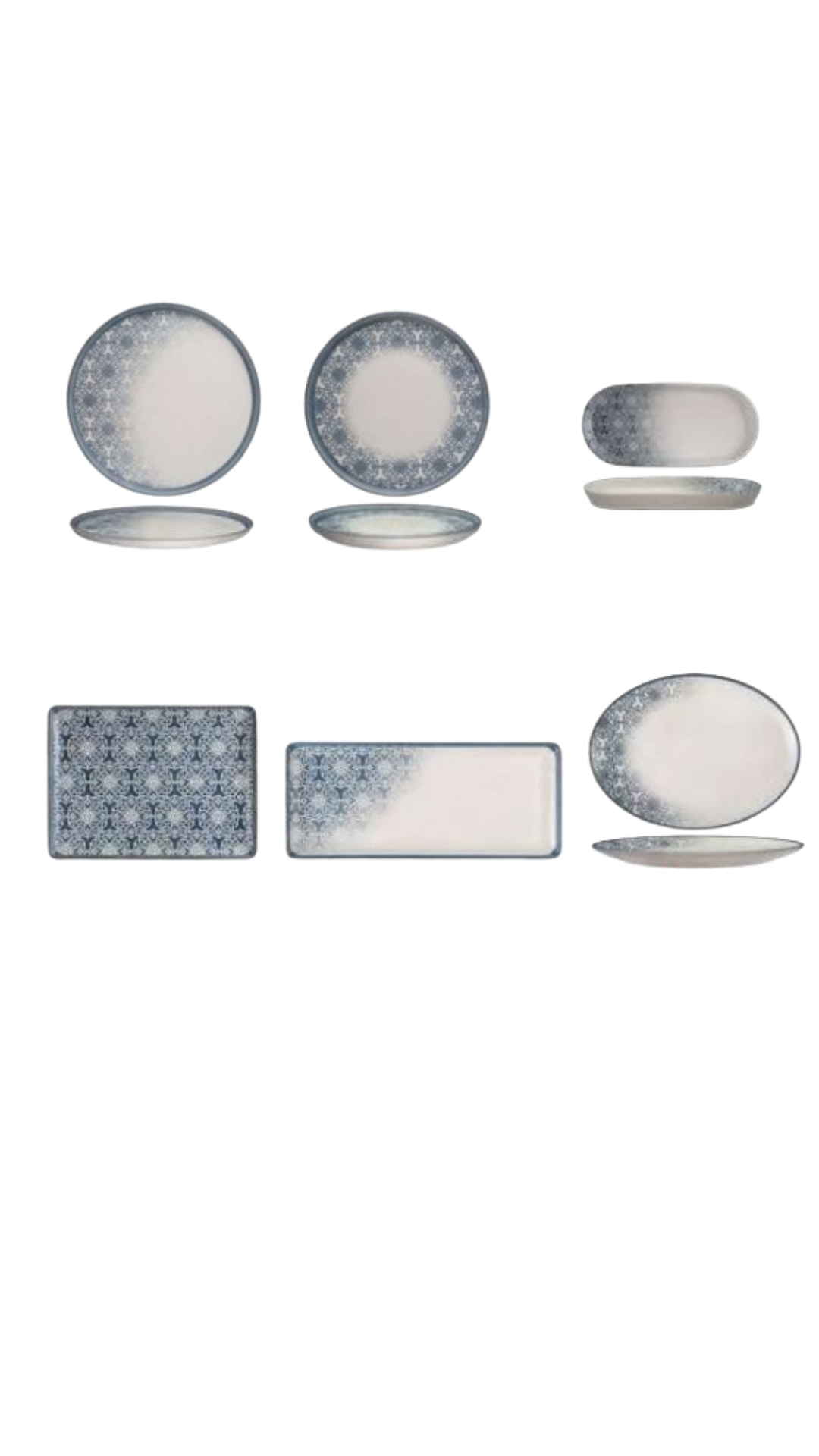 Kratos Casa Blue чиния с борд Ø19cm - Kütahya