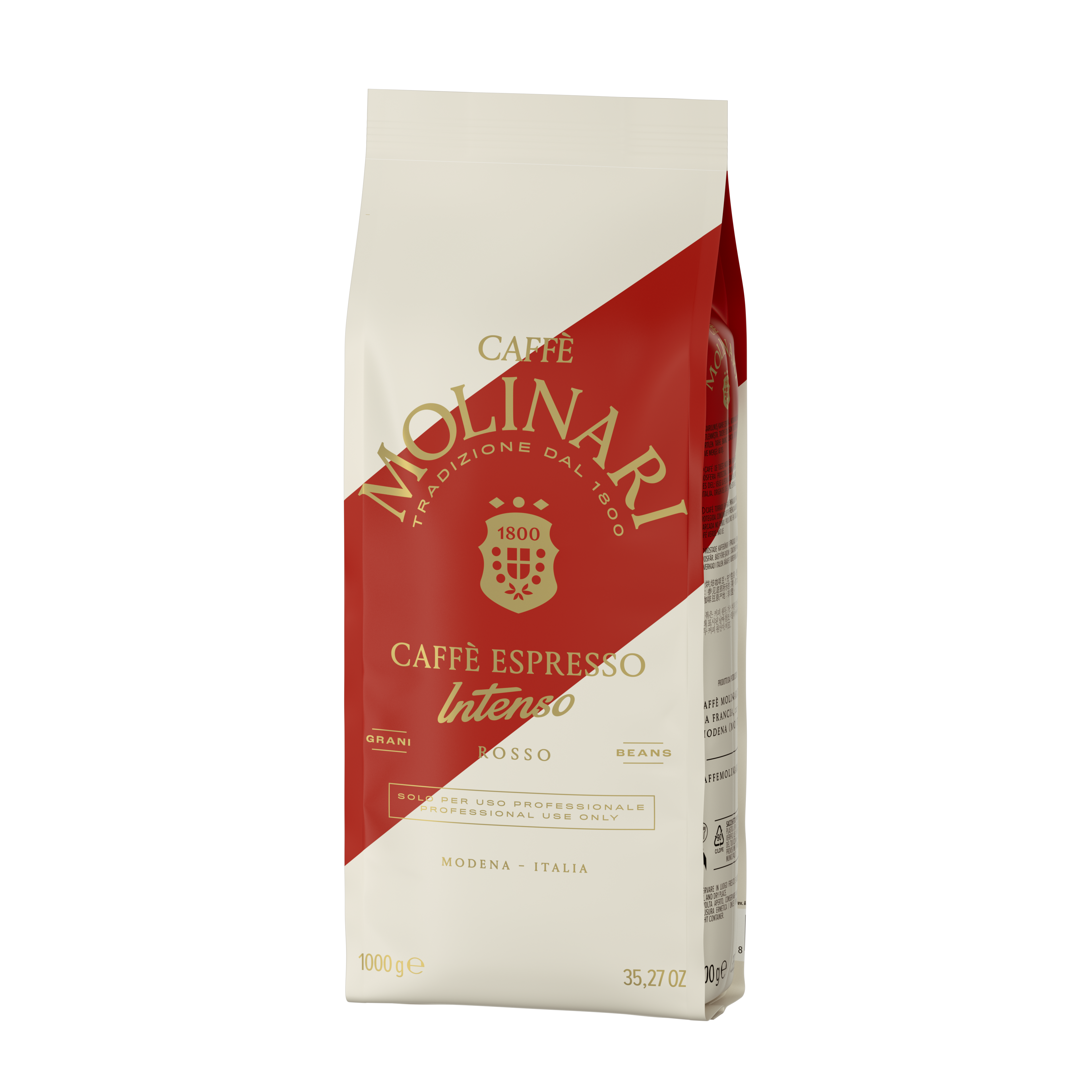 Кафе Molinari Espresso Intenso Rosso зърна 1кг 