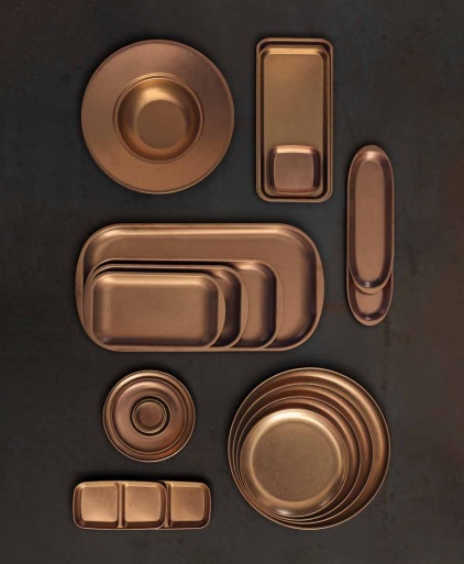 Vintage Old copper inox плато 9cm - Viejo Valle