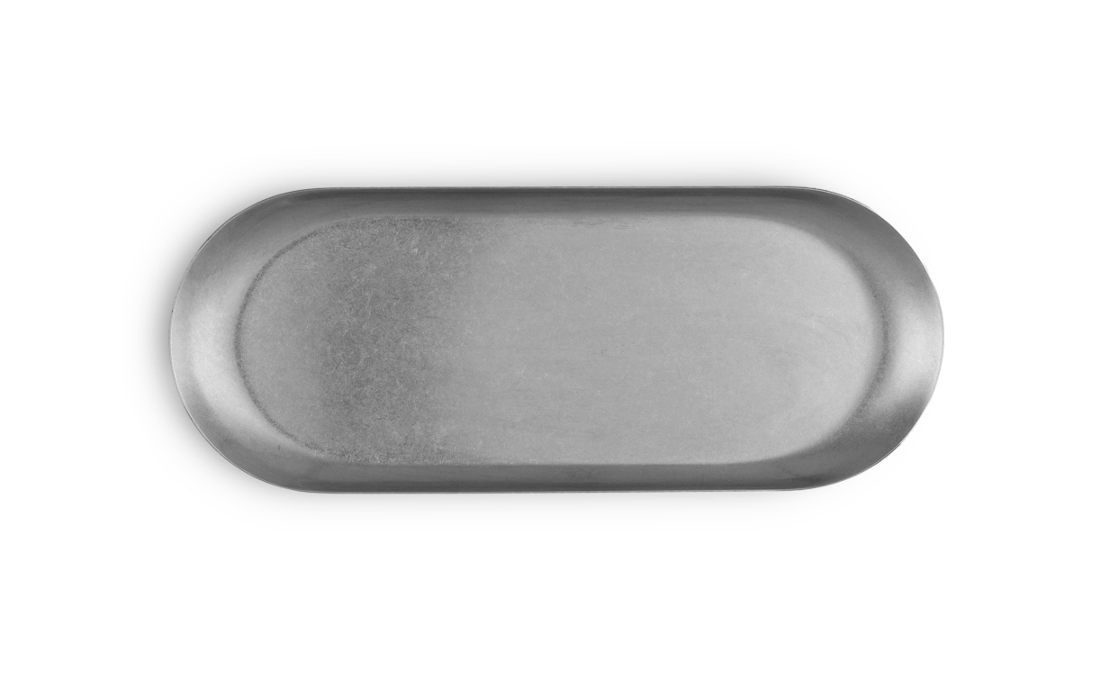  Vintage Old silver inox Овално плато 23х9cm - Viejo Valle