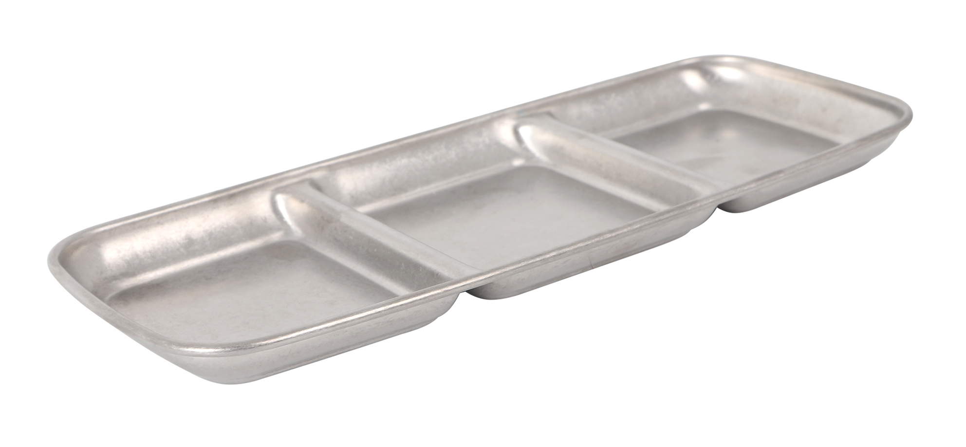  Vintage Old silver inox плато с три отделения 22.5cm - Viejo Valle 