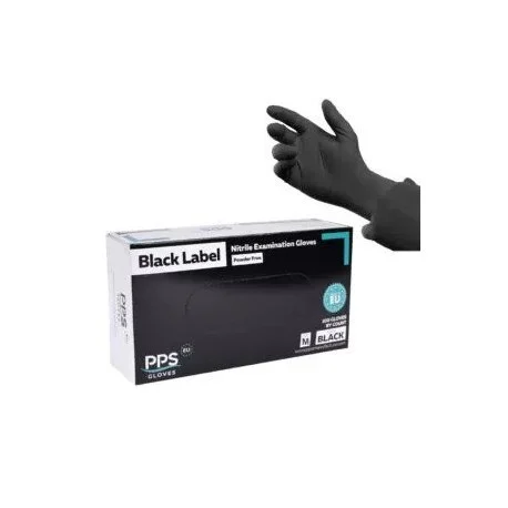 Нитрилни ръкавици М размер - черни 100бр 