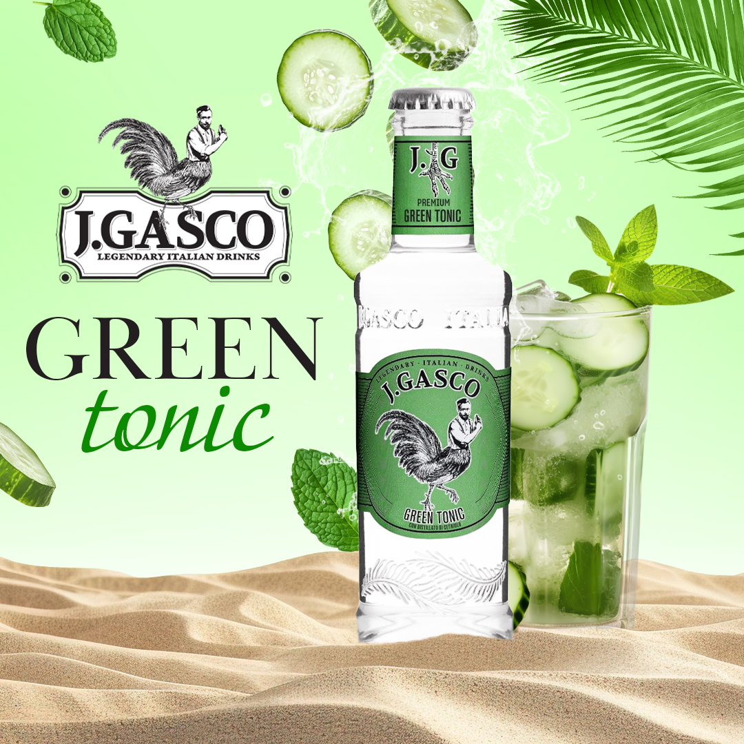 J.GASCO Green Tonic 200ml – натурална газирана напитка за коктейли и освежаване
