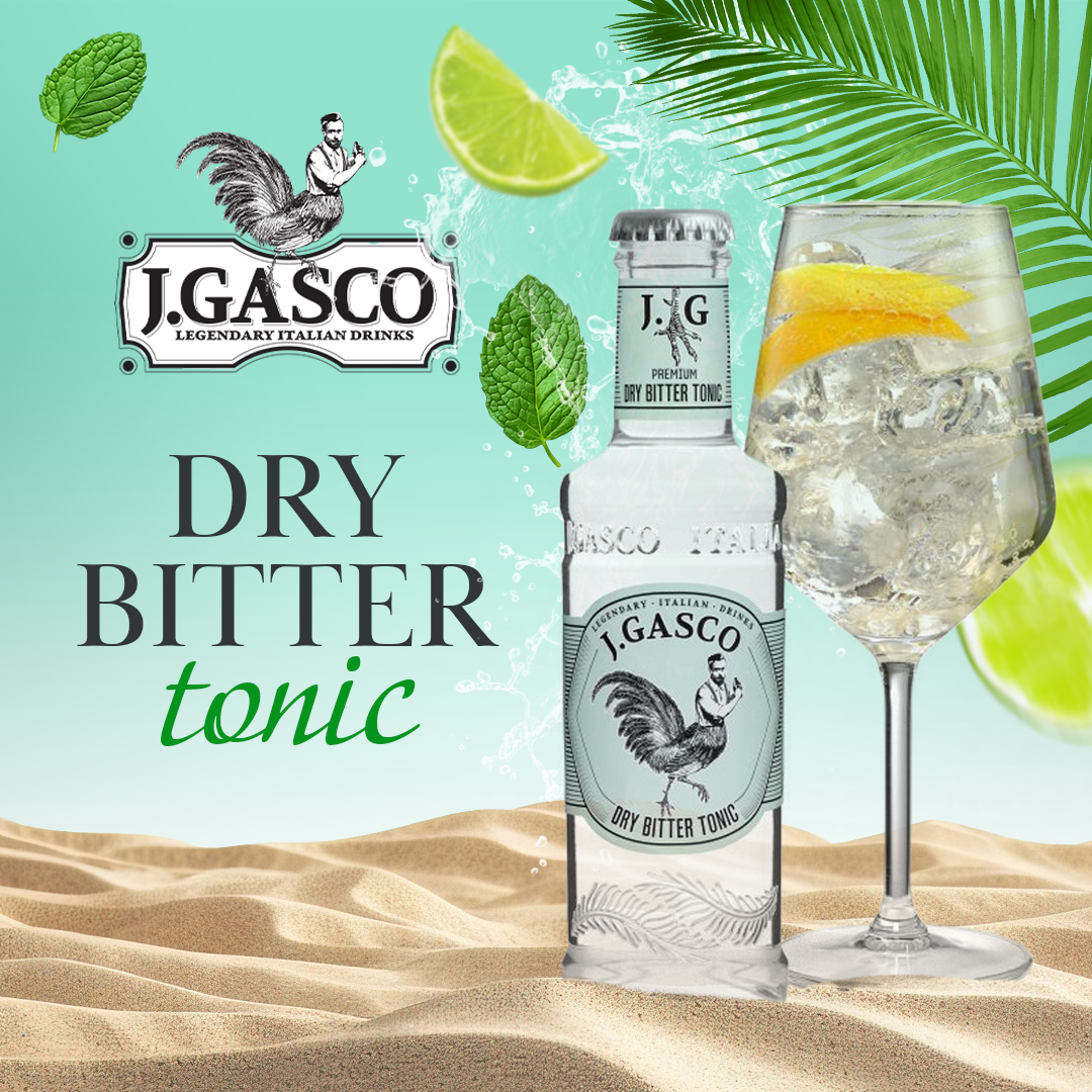 J.GASCO Dry Bitter Tonic 200ml – натурална газирана напитка за коктейли и освежаване