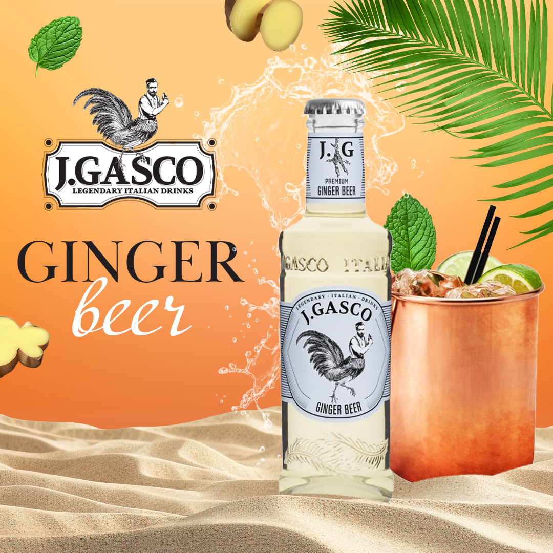 J.GASCO Ginger beer 200ml – натурална газирана напитка за коктейли и освежаване