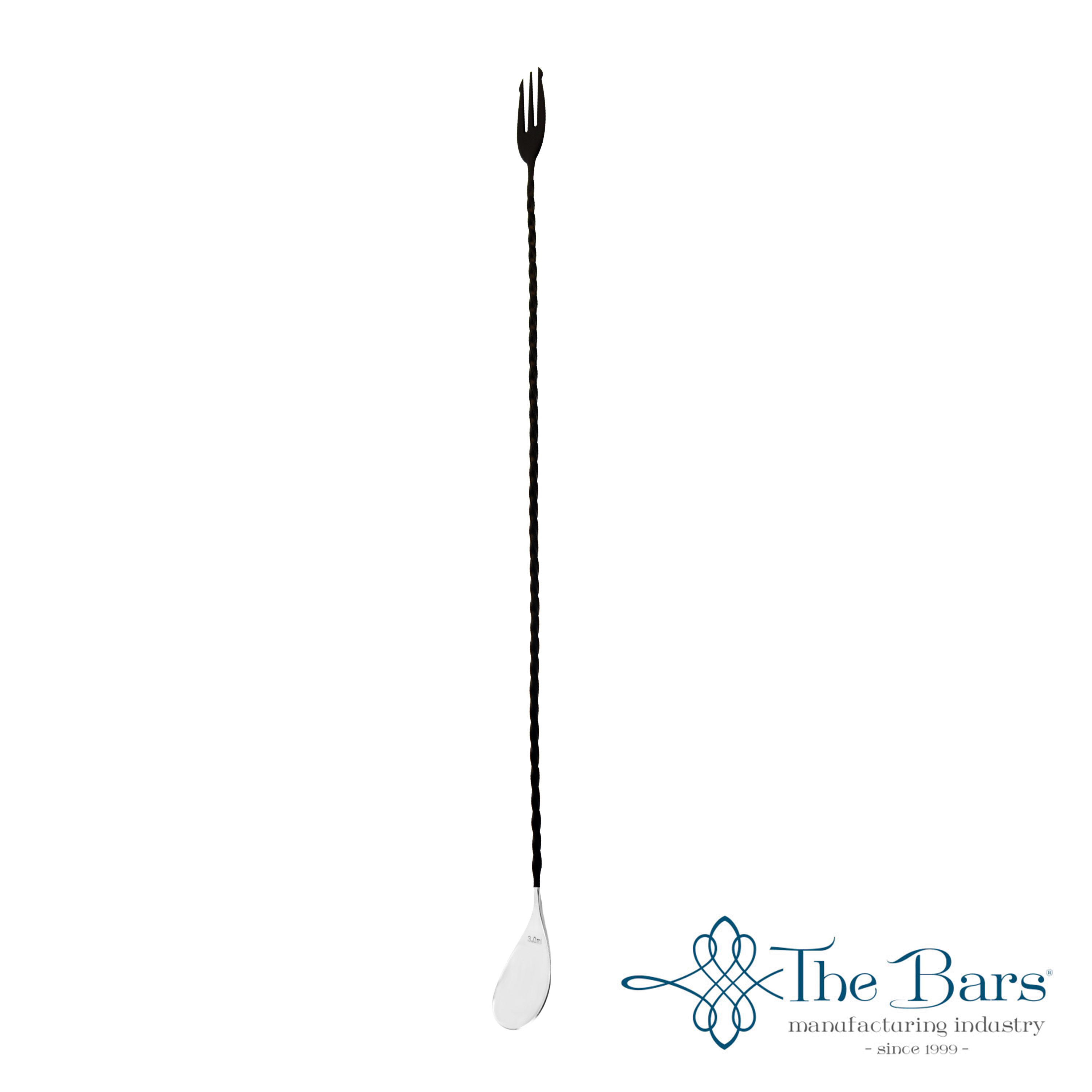 Барова лъжица с тризъбец 45cm черна - The Bars