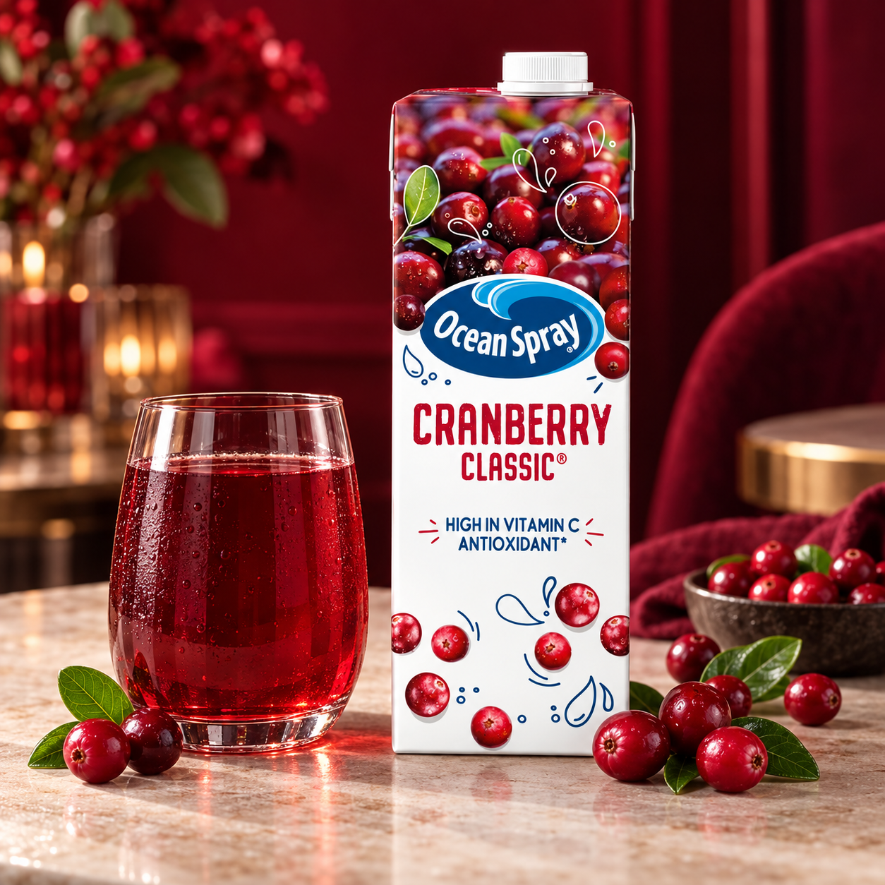 Cranberry сок от червена боровинка  1L - Ocean Spray