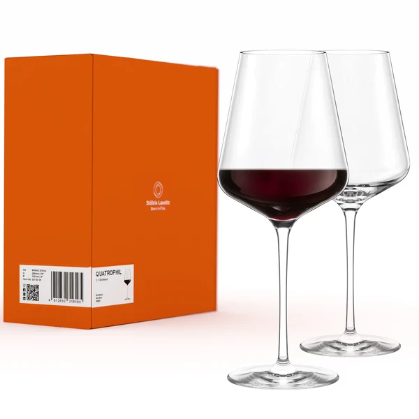 Сет кристални чаши за червено вино 2бр 645ml Quatrophil Bordeaux